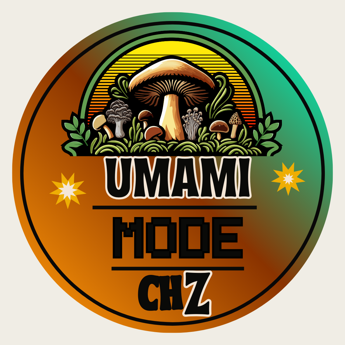 Umami Mode Mushrooms ChZ - Freeze Dried Roasted Mushroom Packs (Spicy Cheesy)